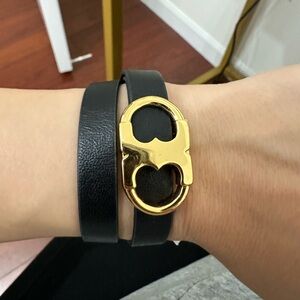 NWT Tory Burch Gemini link Double Wrap Bracelet